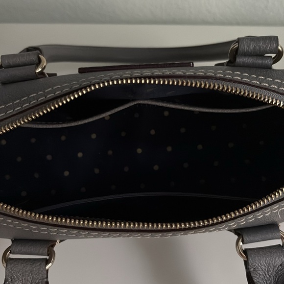 Kate Spade Grey Leather Barrel Handbag - Picture 11 of 12